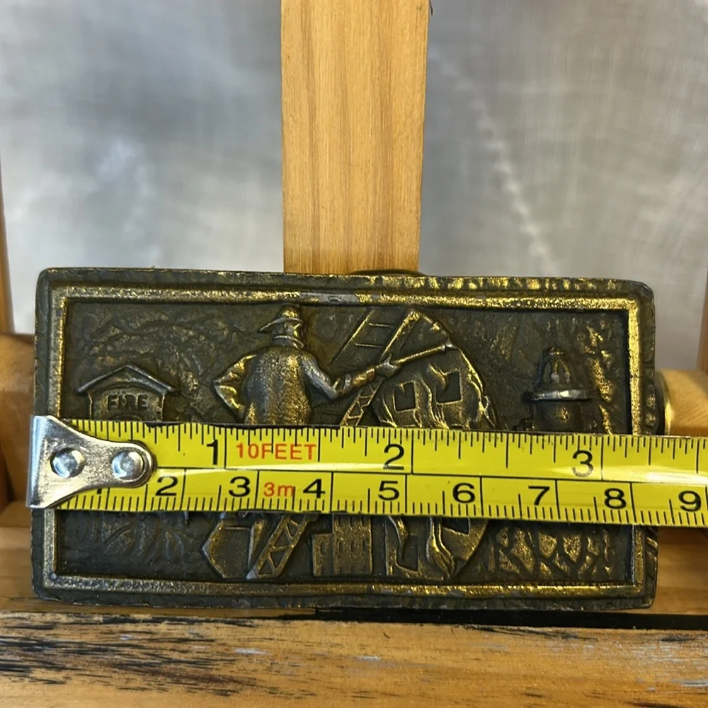 Tiffany Studios New York firefighter belt buckle vintage